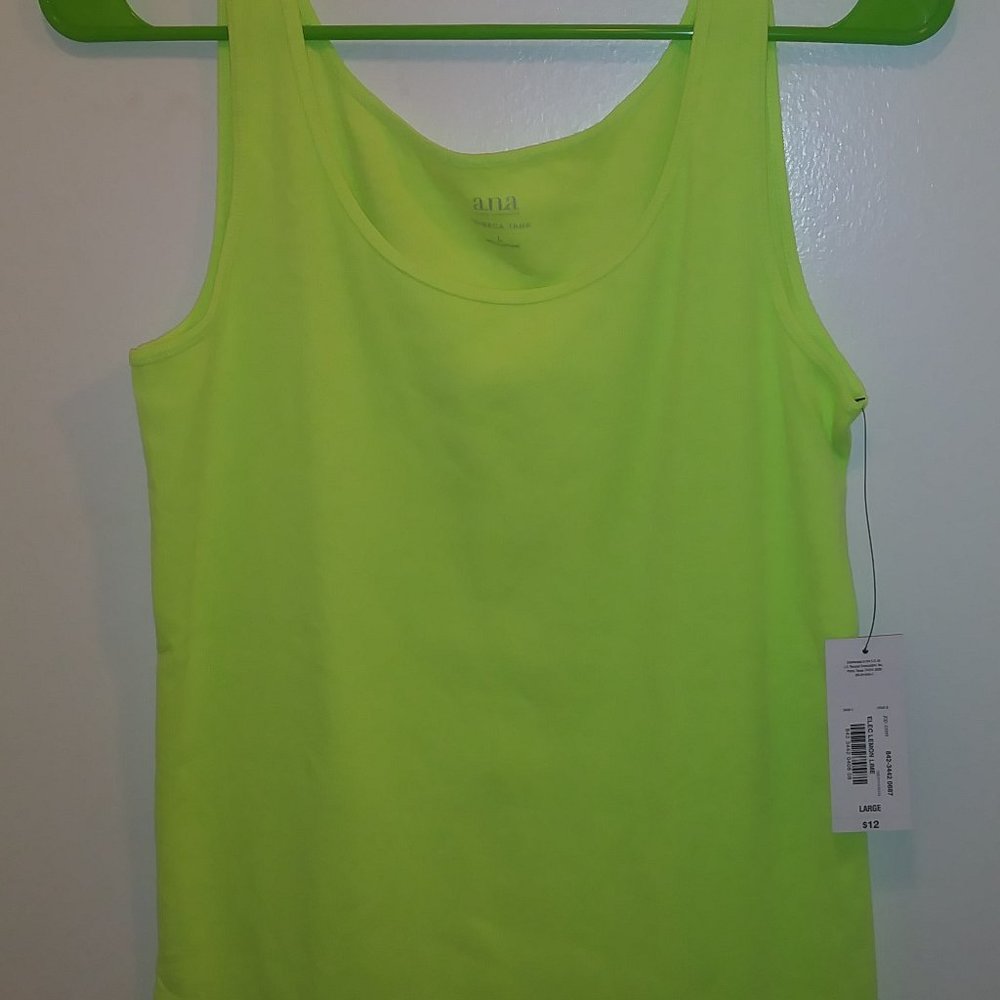 WOMAN ANA TRIBECA TANK SIZE L ELE.LEMON LIME COLOR